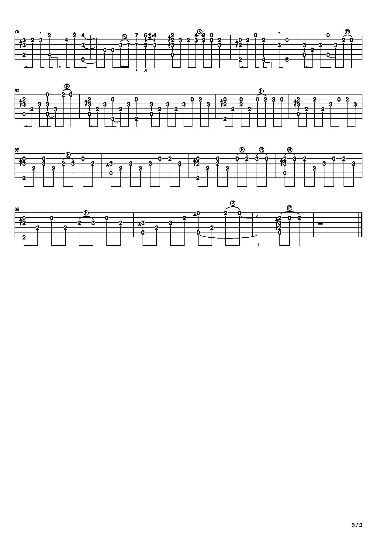 Love Song吉他譜_方大同_C調指彈/獨奏譜_圖譜3