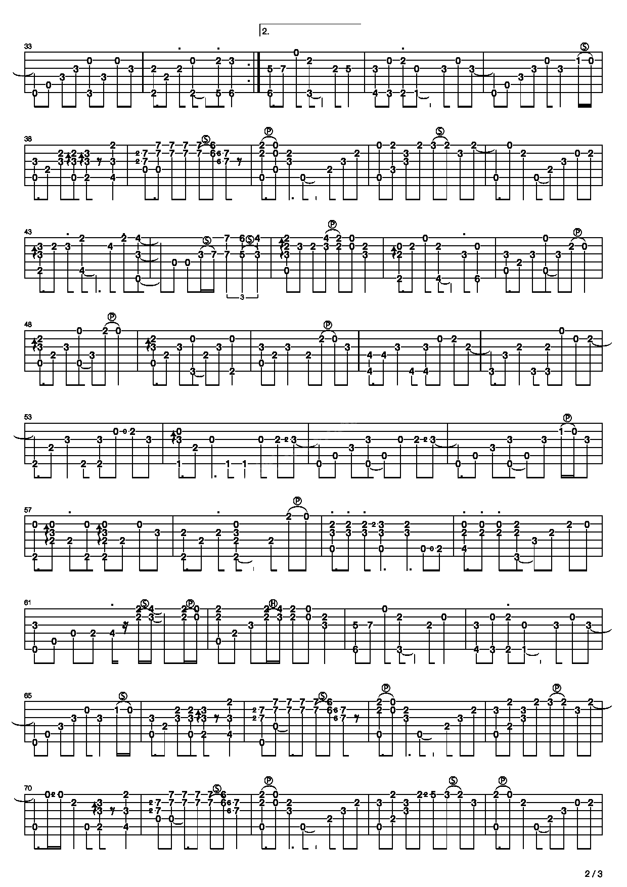 Love Song吉他譜_方大同_C調指彈/獨奏譜_圖譜2