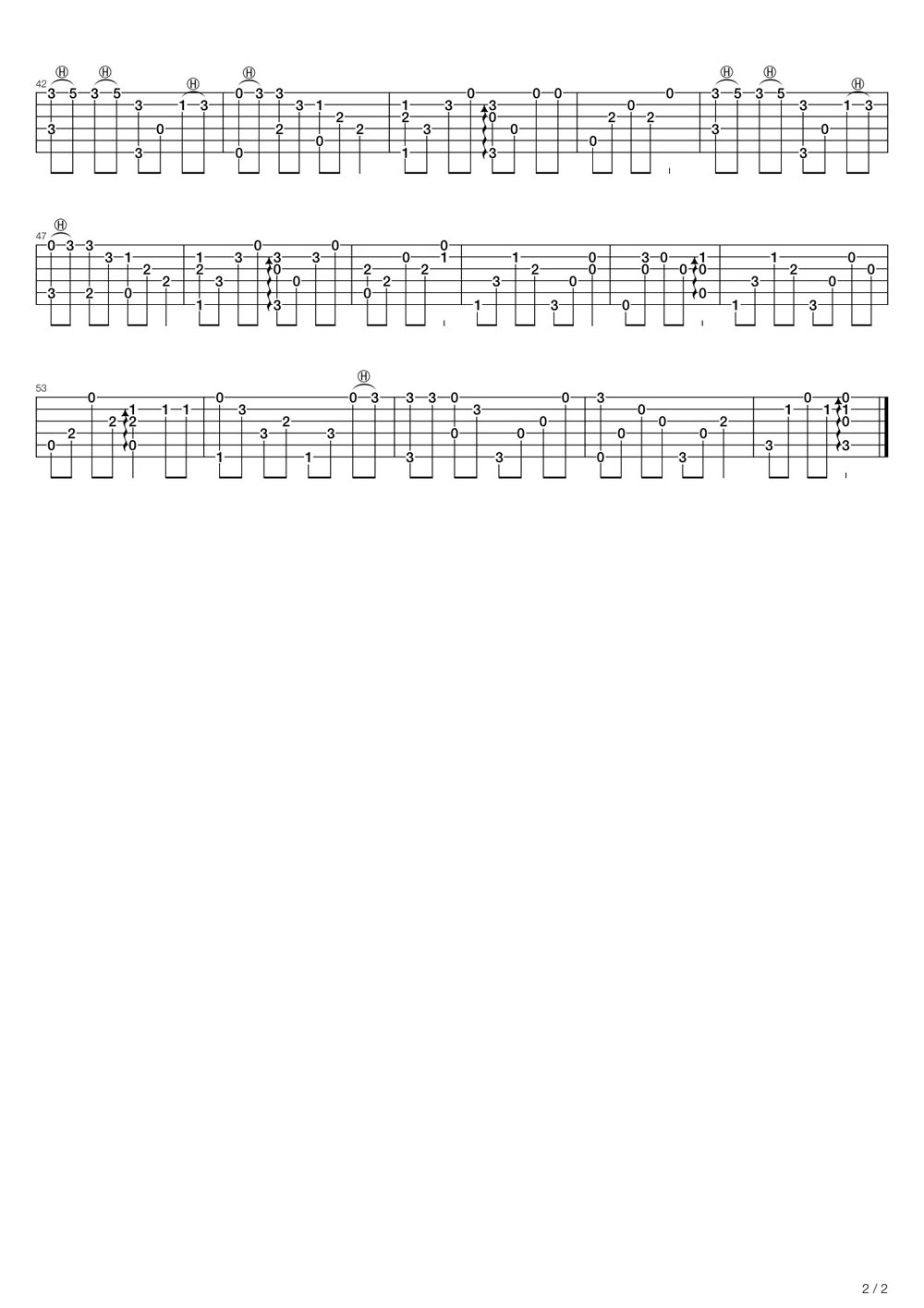 胡廣生吉他譜_任素汐_C調(diào)指彈/獨(dú)奏譜_原版高清_圖譜2