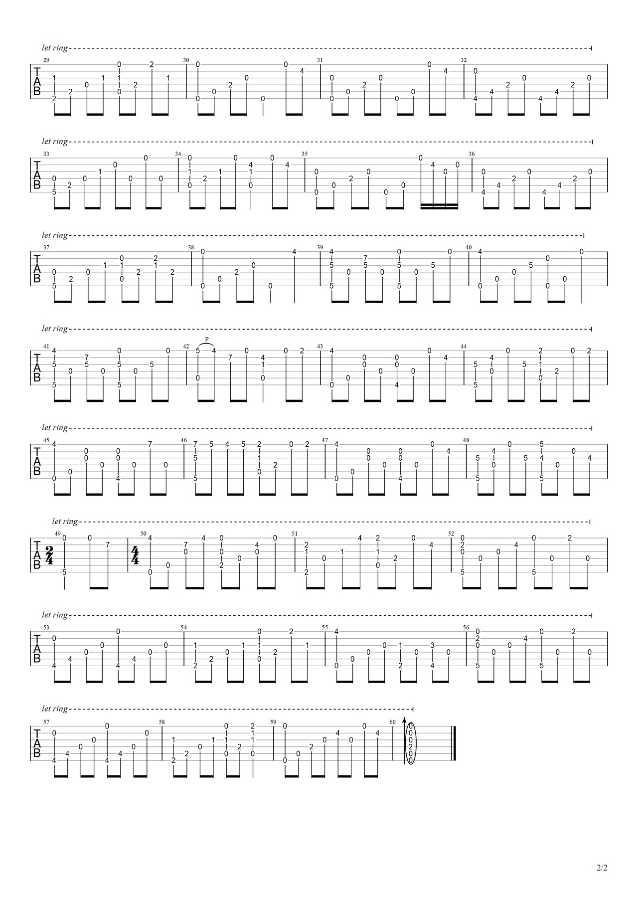 少年的夢吉他譜_岸部真明_G調(diào)指彈/獨(dú)奏譜_少年の夢_圖譜2