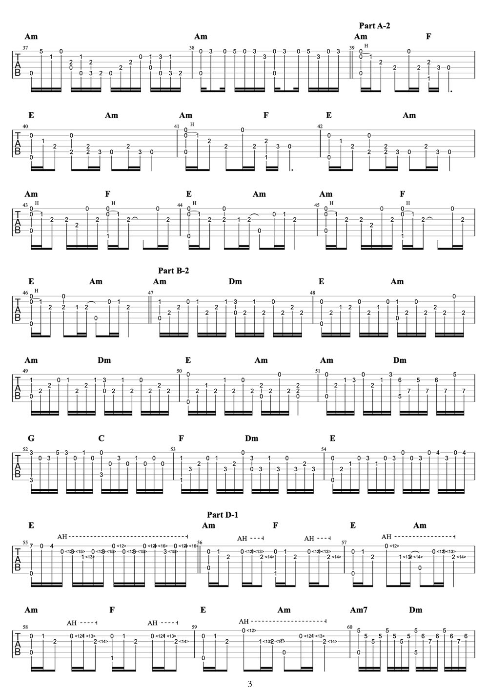 Croatian Rhapsody(克羅地亞狂想曲)吉他譜_Maksim Mrvica_C調(diào)指彈/獨奏譜_圖譜3