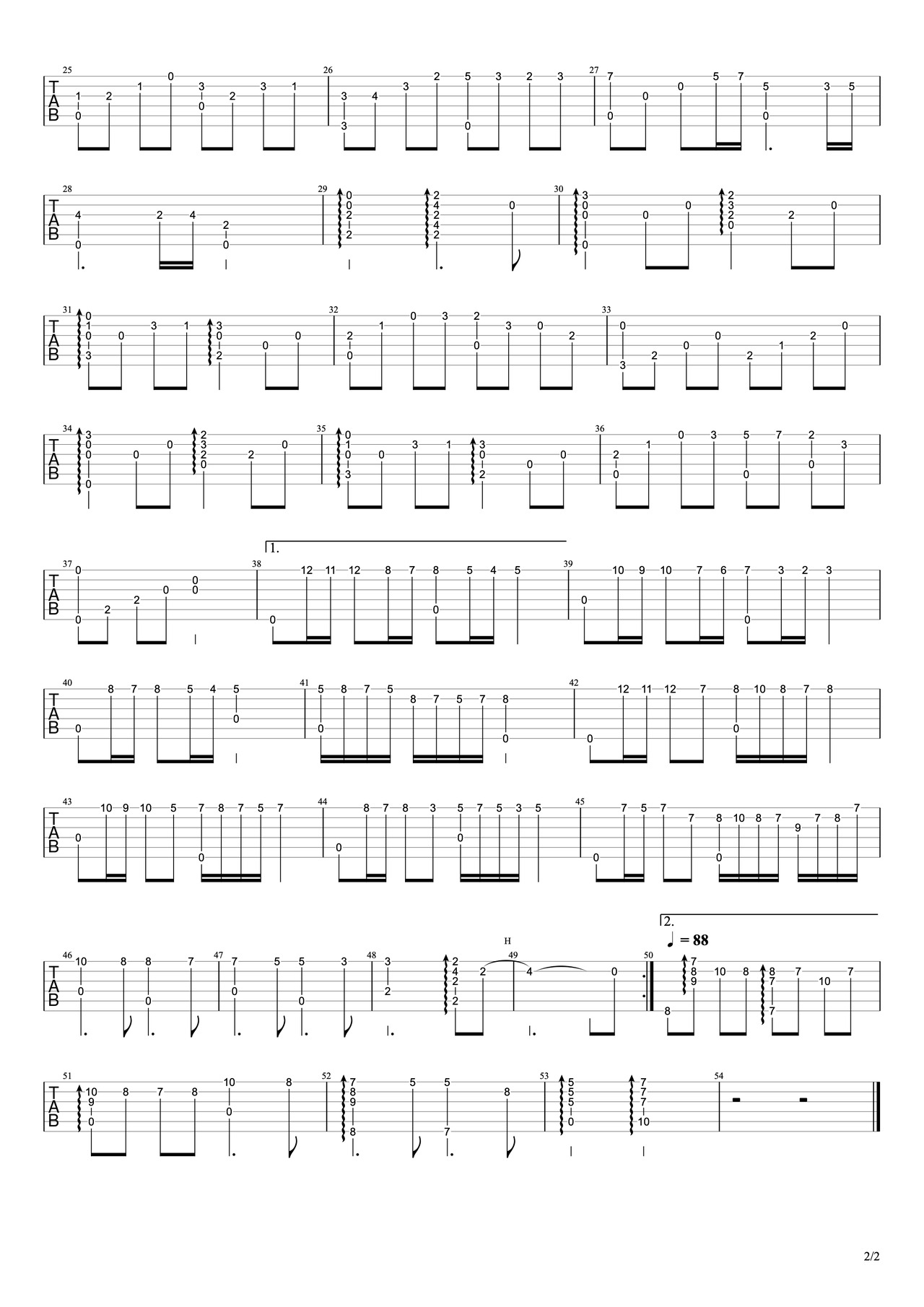 風(fēng)之丘吉他譜_久石讓_C調(diào)指彈/獨(dú)奏譜_簡易版_圖譜2