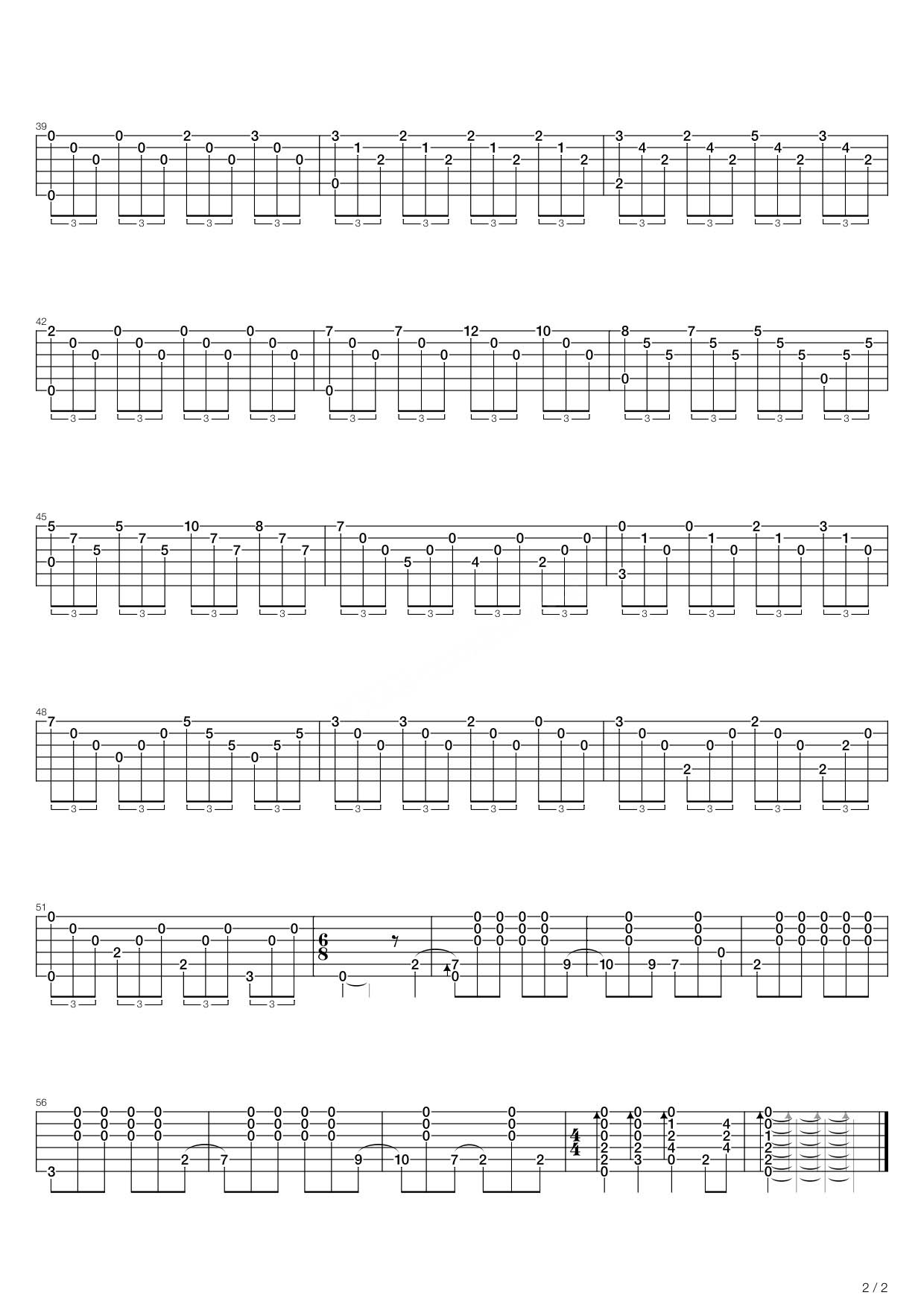 小羅曼斯吉他譜_卡爾卡西_C調(diào)指彈/獨(dú)奏譜_圖譜2