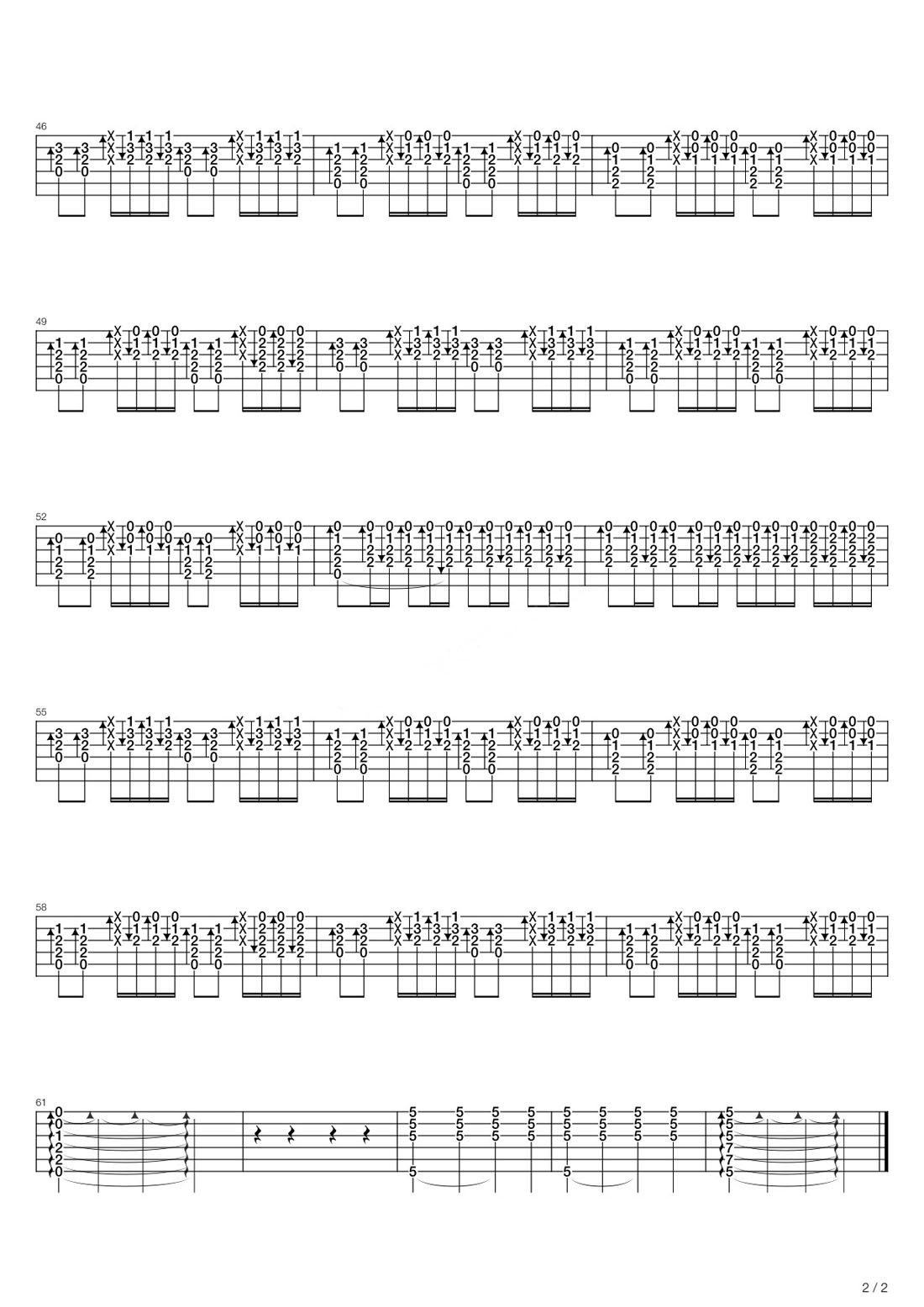 忘不了你吉他譜_譚詠麟_C調(diào)指彈/獨奏譜_二重奏_圖譜2