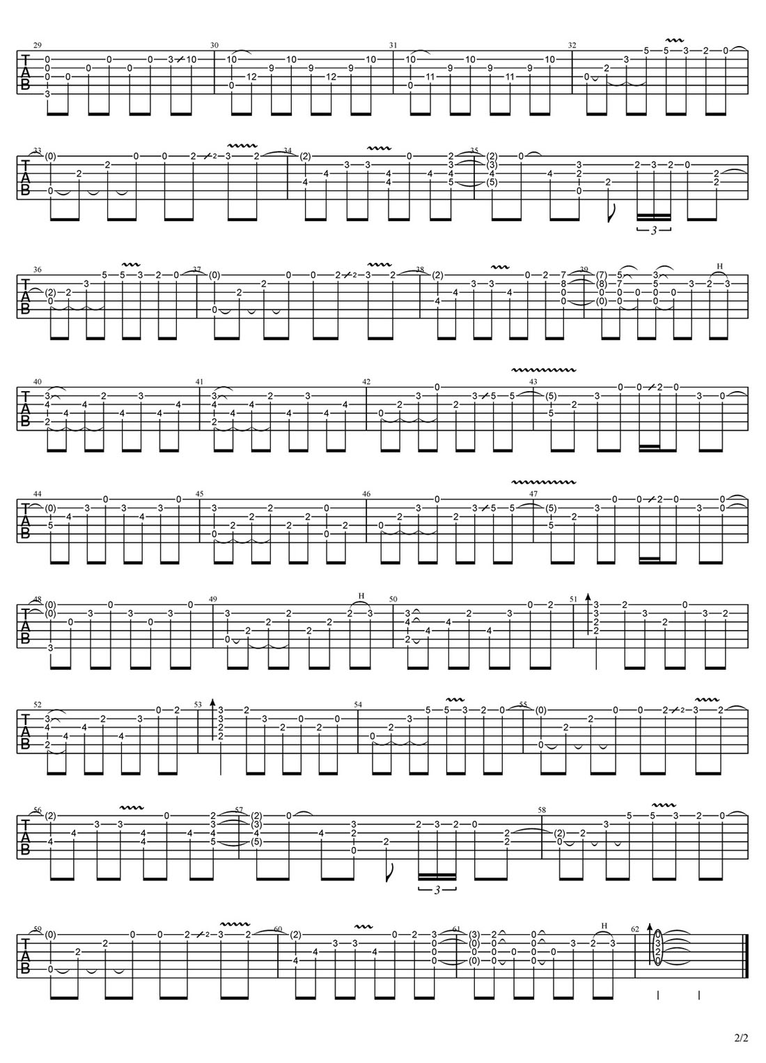 right here waiting(此情可待)吉他譜_Richard Marx_C調(diào)指彈/獨(dú)奏譜_高清_圖譜2