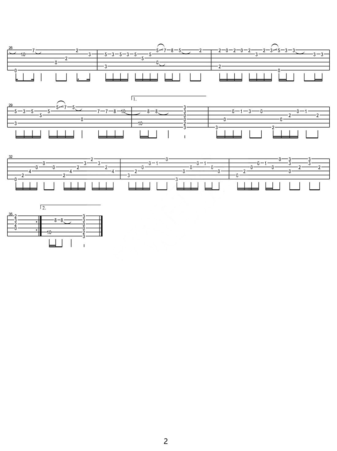 紳士吉他譜_薛之謙_G調指彈/獨奏譜_高清原版_圖譜2