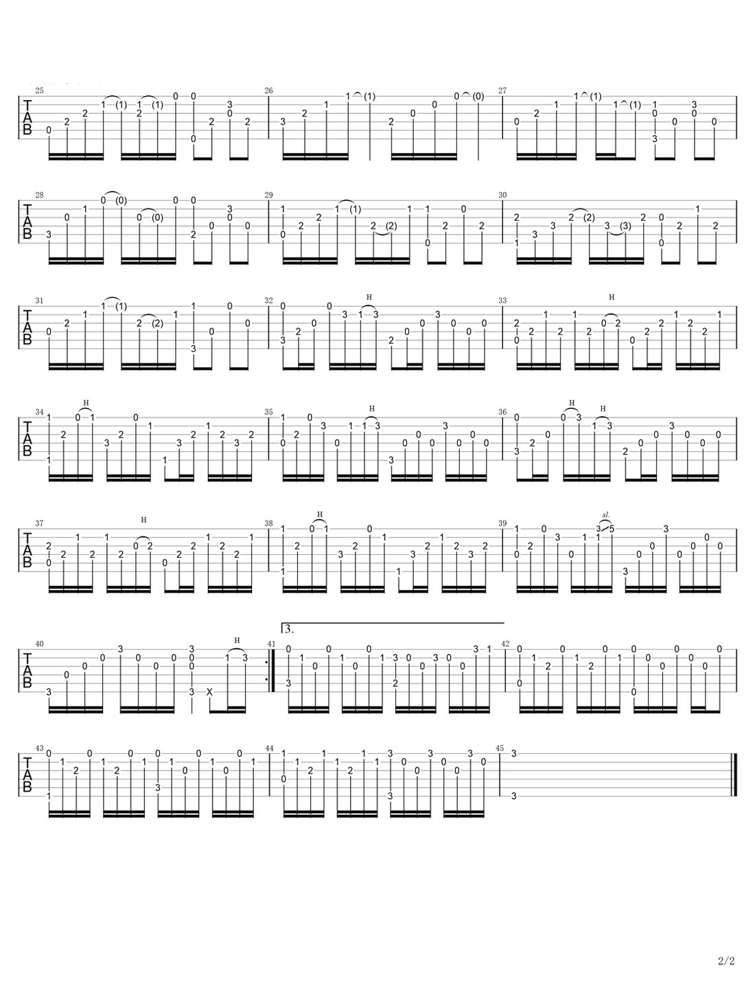 地鐵等待吉他譜_郭小萍_C調(diào)指彈/獨(dú)奏譜_圖譜2