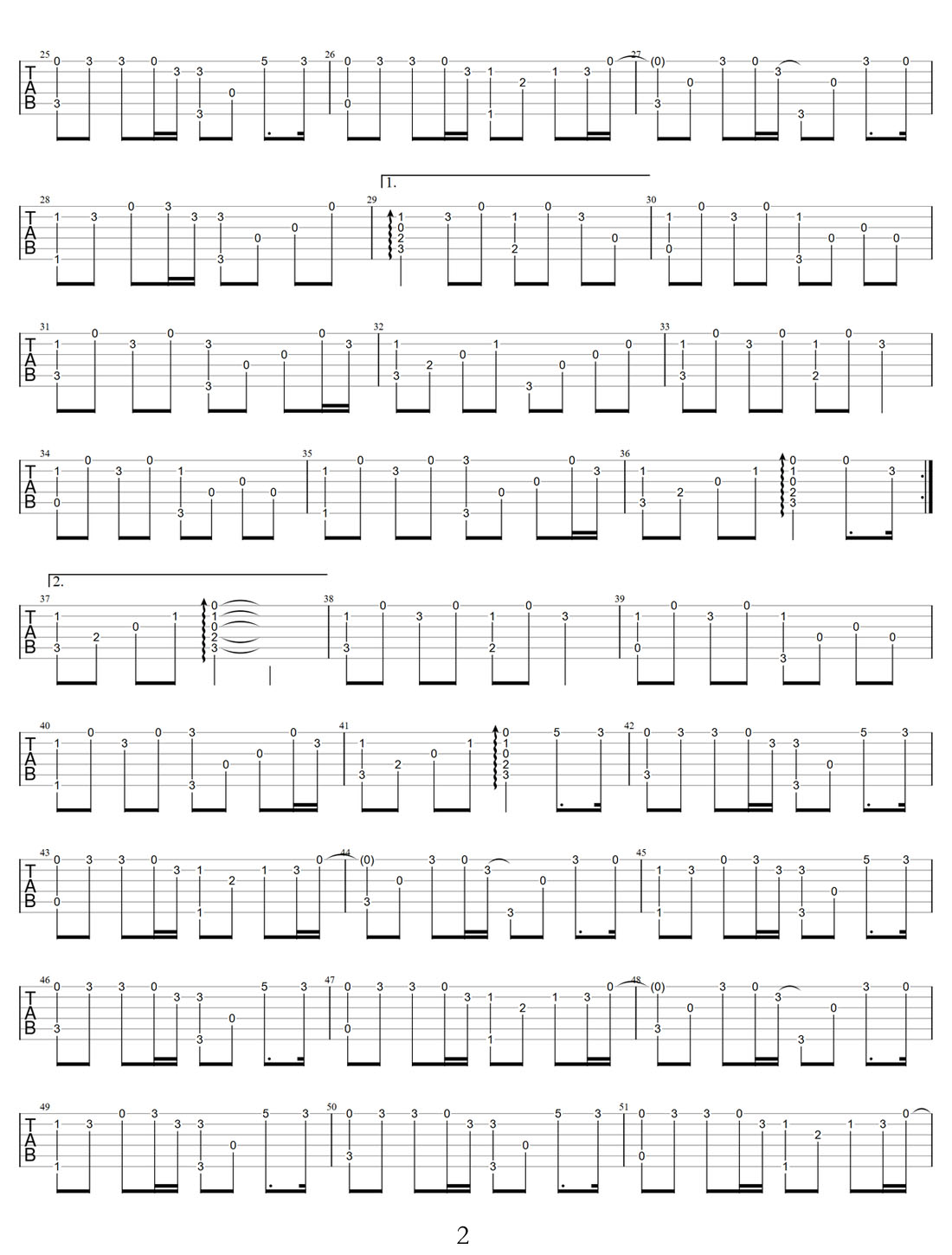 櫻花草吉他譜_Sweety_D調(diào)指彈/獨(dú)奏譜_原版高清_圖譜2