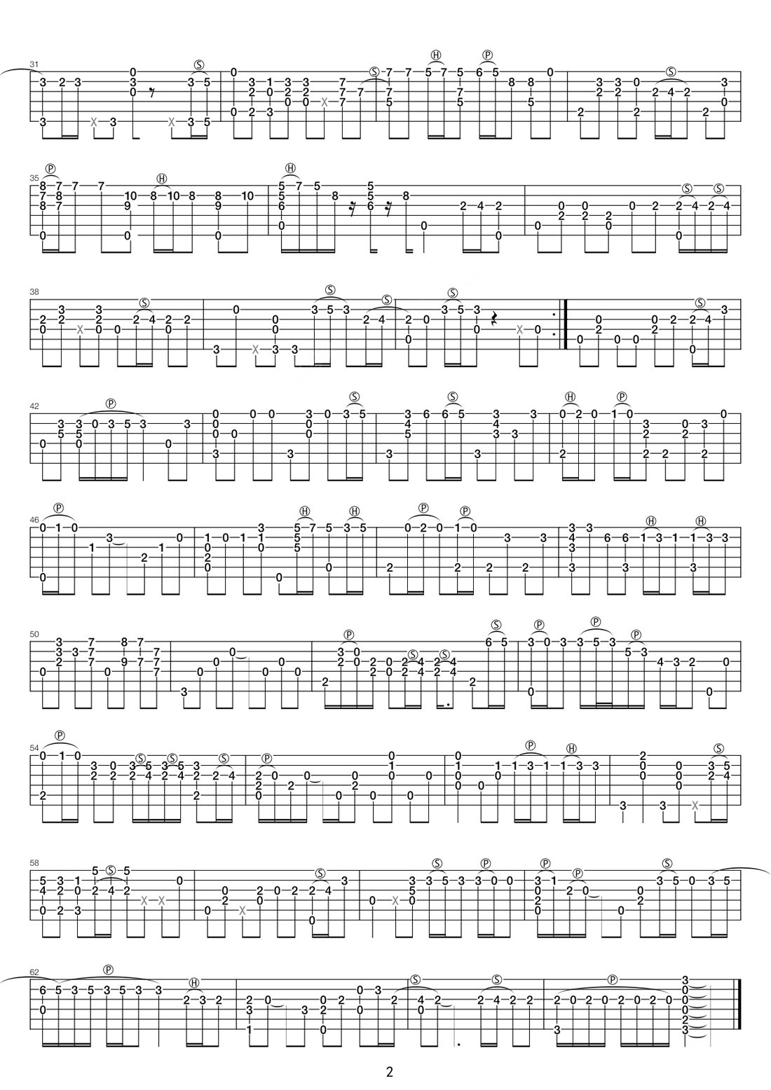 二十二吉他譜_陶喆_C調(diào)指彈/獨奏譜_原版_圖譜2