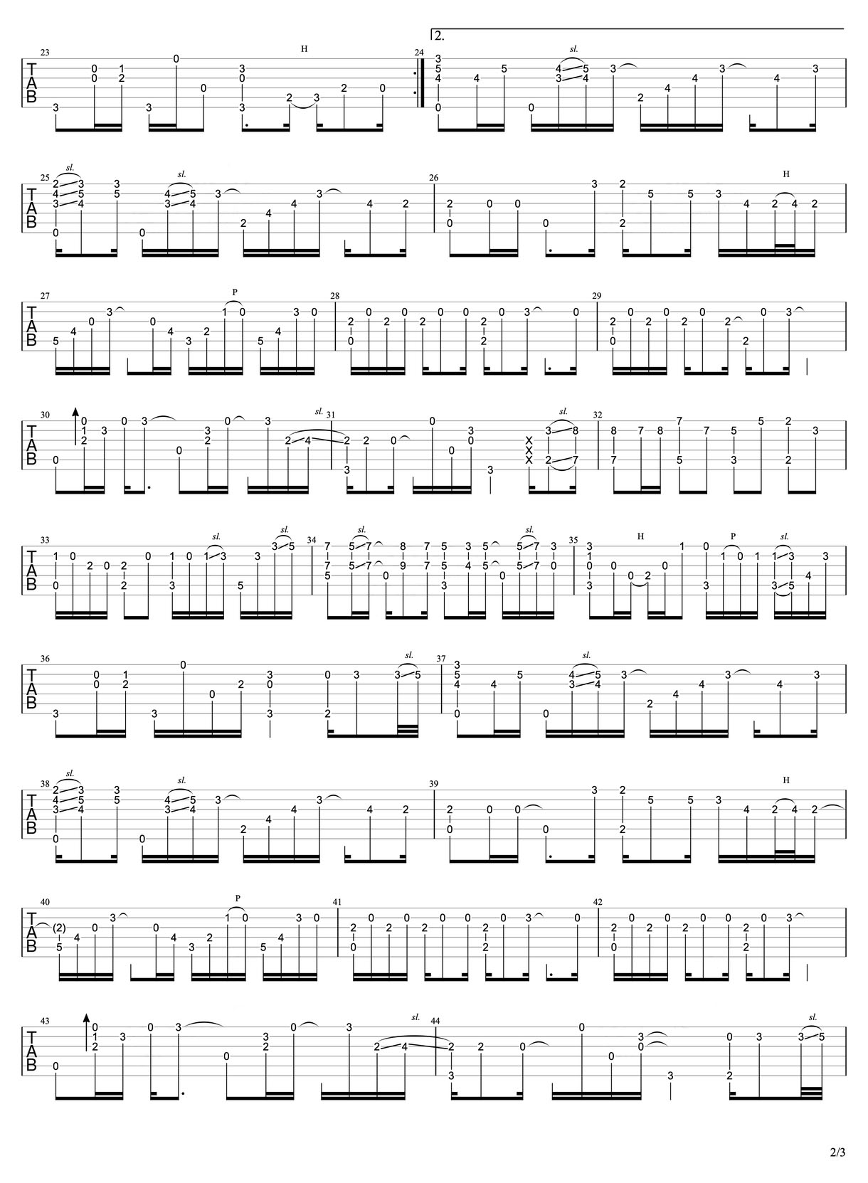 她來聽我的演唱會吉他譜_張學(xué)友_C調(diào)指彈/獨(dú)奏譜_圖譜2