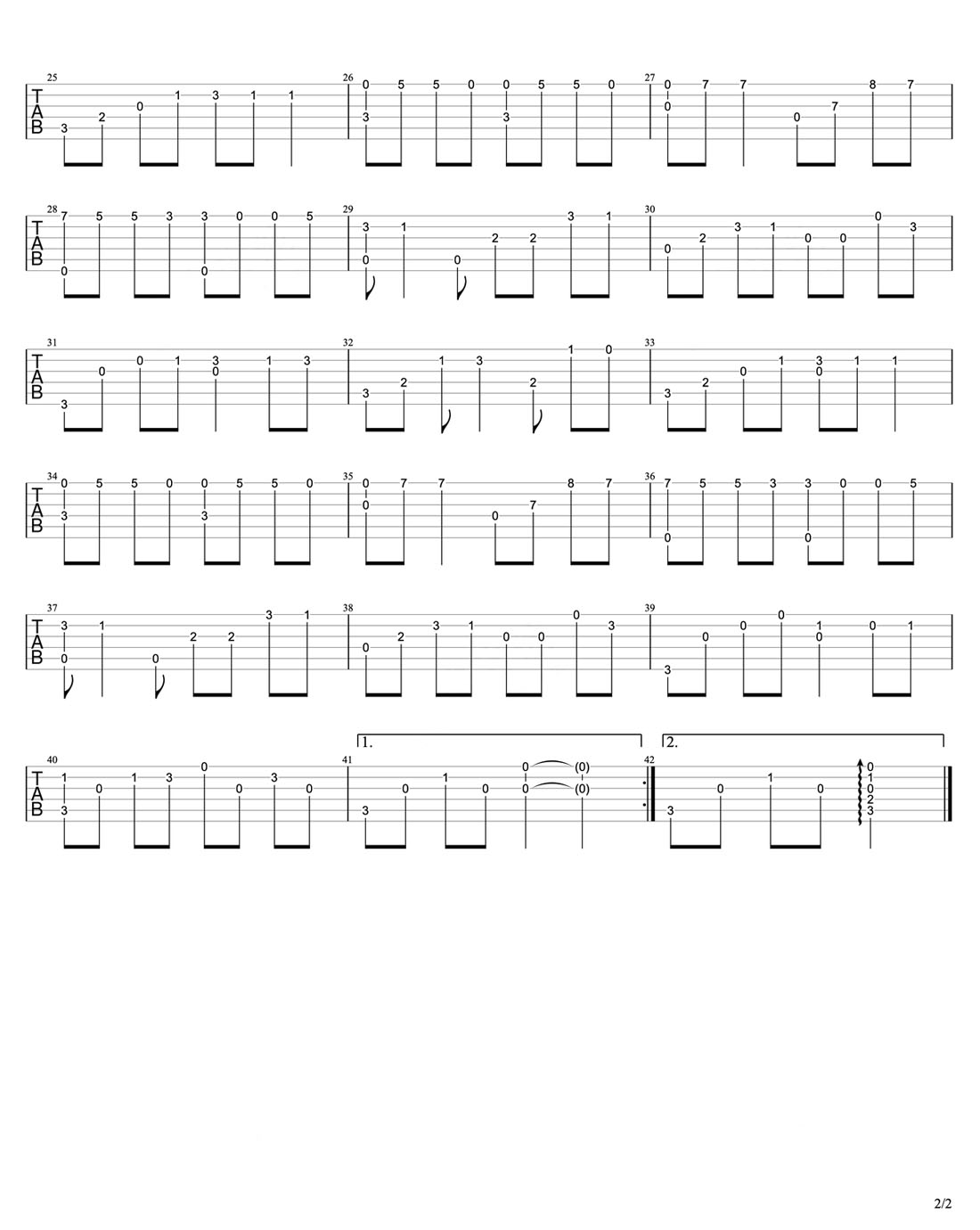 永不失聯的愛吉他譜_單依純_C調指彈/獨奏譜_原版_圖譜2