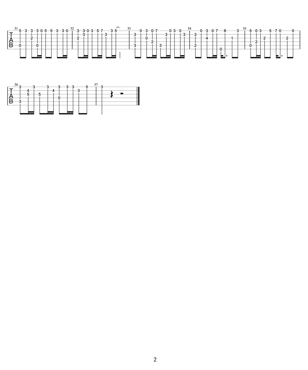 一樣的月光吉他譜_徐佳瑩_C調指彈/獨奏譜_改編_圖譜2