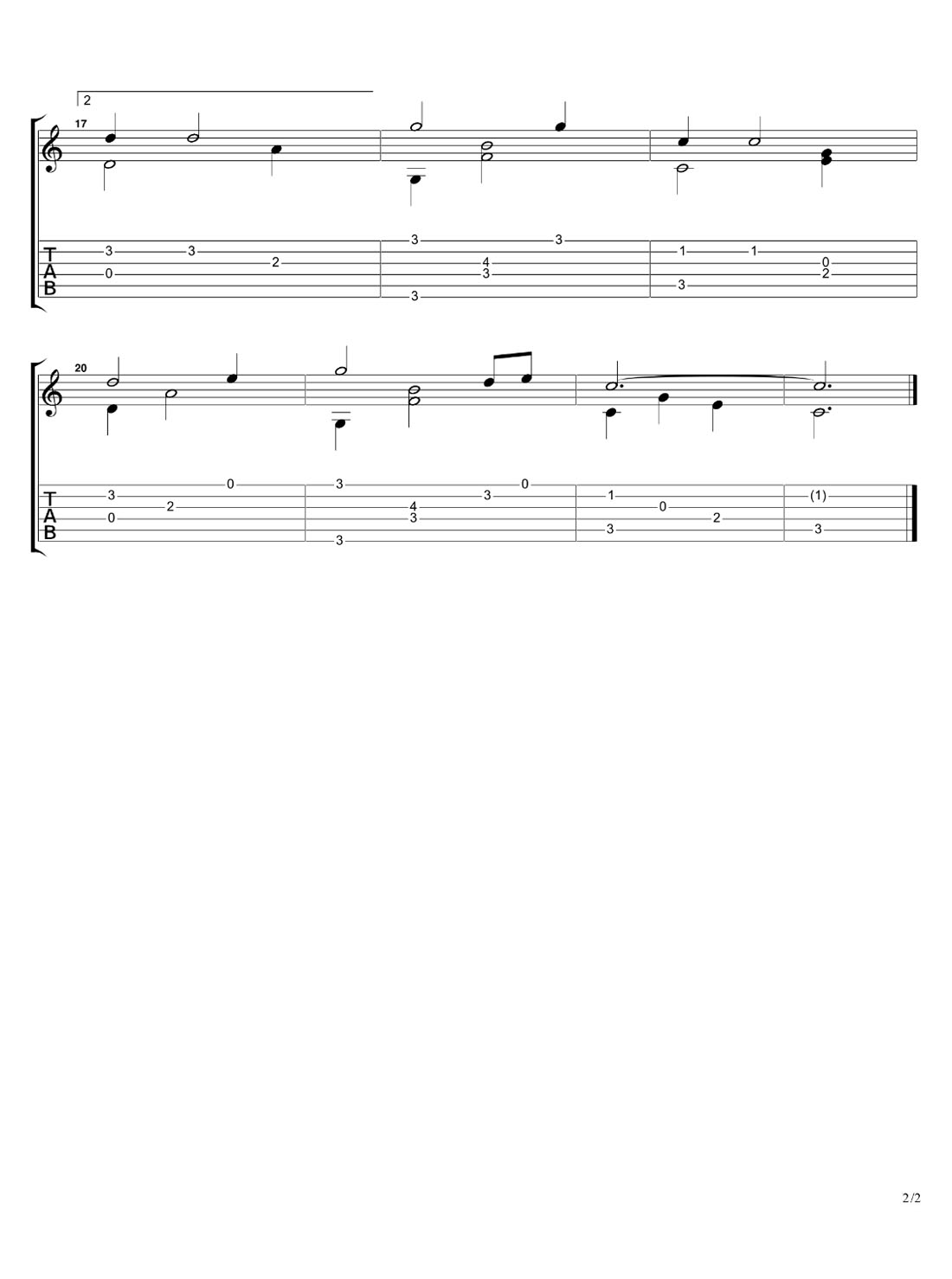 我家在哪里吉他譜_劉家昌_C調(diào)指彈/獨(dú)奏譜_簡單版_圖譜2