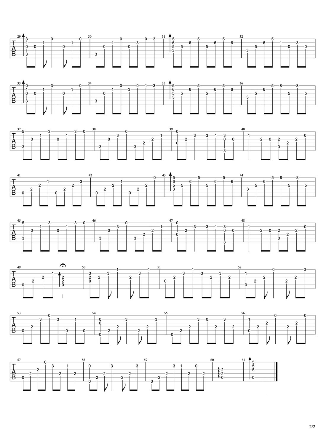 一生所愛吉他譜_盧冠廷_C調指彈/獨奏譜_重制版_圖譜2