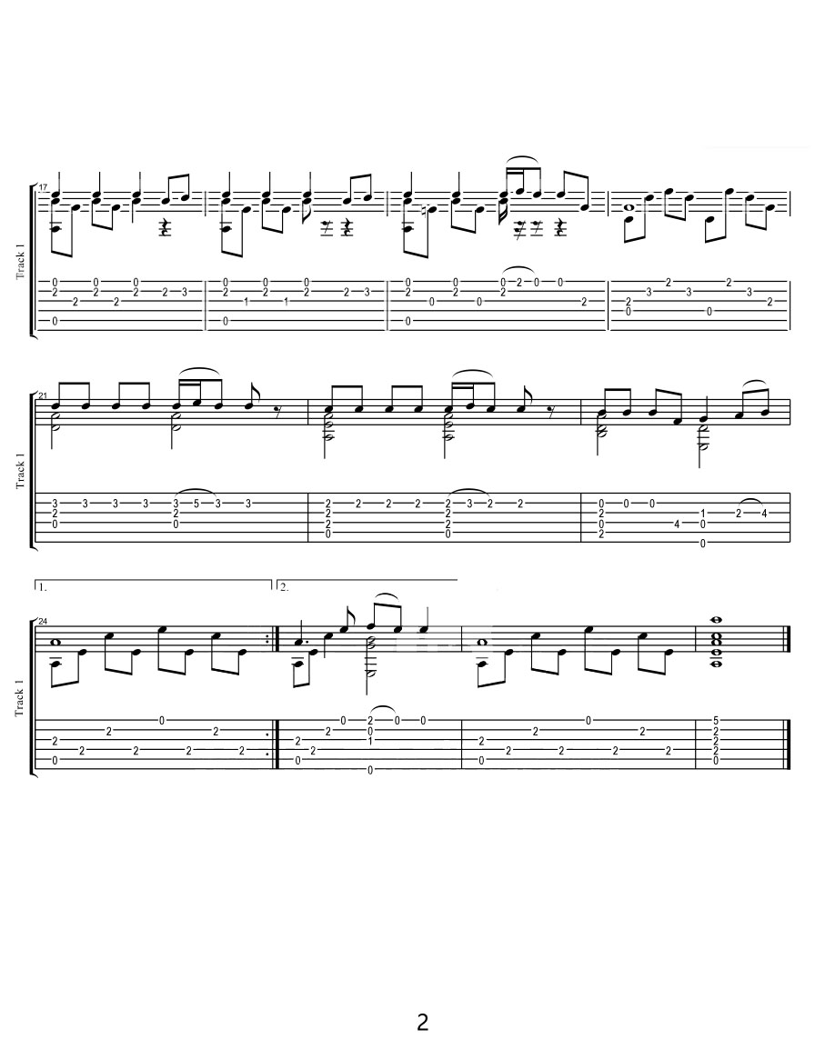 今天你要嫁給我吉他譜_陶喆_C調(diào)指彈/獨(dú)奏譜_簡(jiǎn)易版_圖譜2