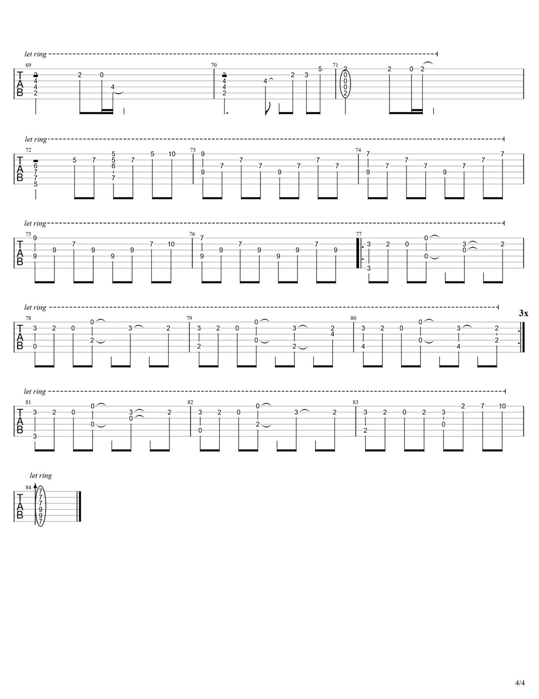 鳥之詩吉他譜_Air_C調(diào)指彈/獨奏譜_動漫游戲主題曲_圖譜4