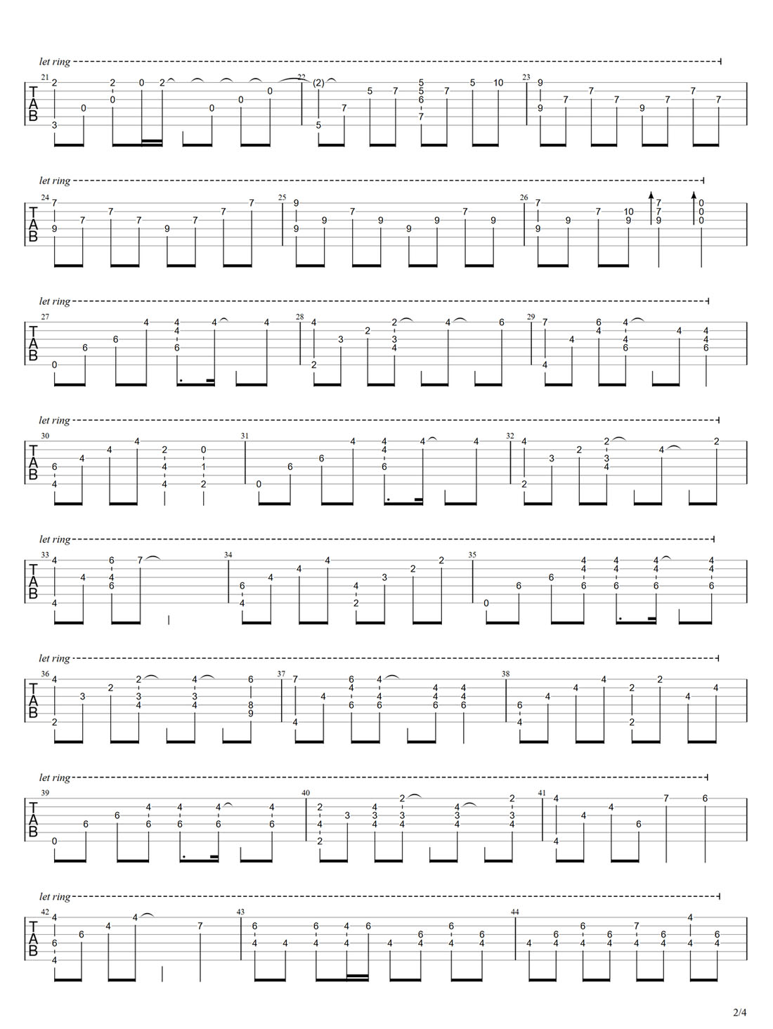鳥之詩吉他譜_Air_C調(diào)指彈/獨奏譜_動漫游戲主題曲_圖譜2