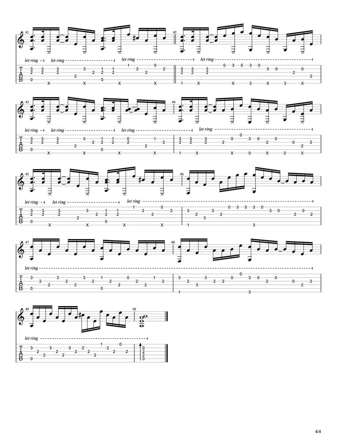 開往春天的地鐵吉他譜_張亞東_C調指彈/獨奏譜_圖譜4