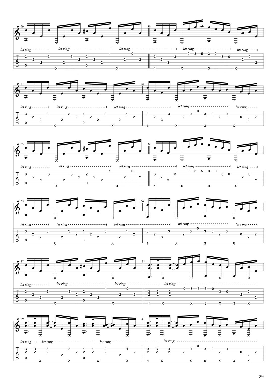 開往春天的地鐵吉他譜_張亞東_C調指彈/獨奏譜_圖譜3