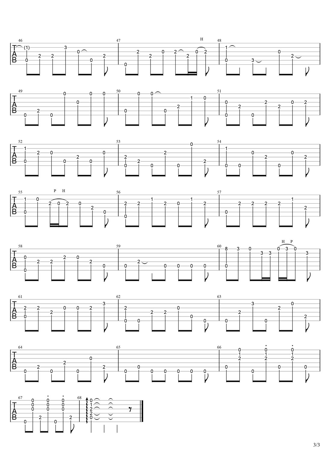 羅剎海市吉他譜_刀郎_C調(diào)指彈/獨奏譜_簡單指法_圖譜3