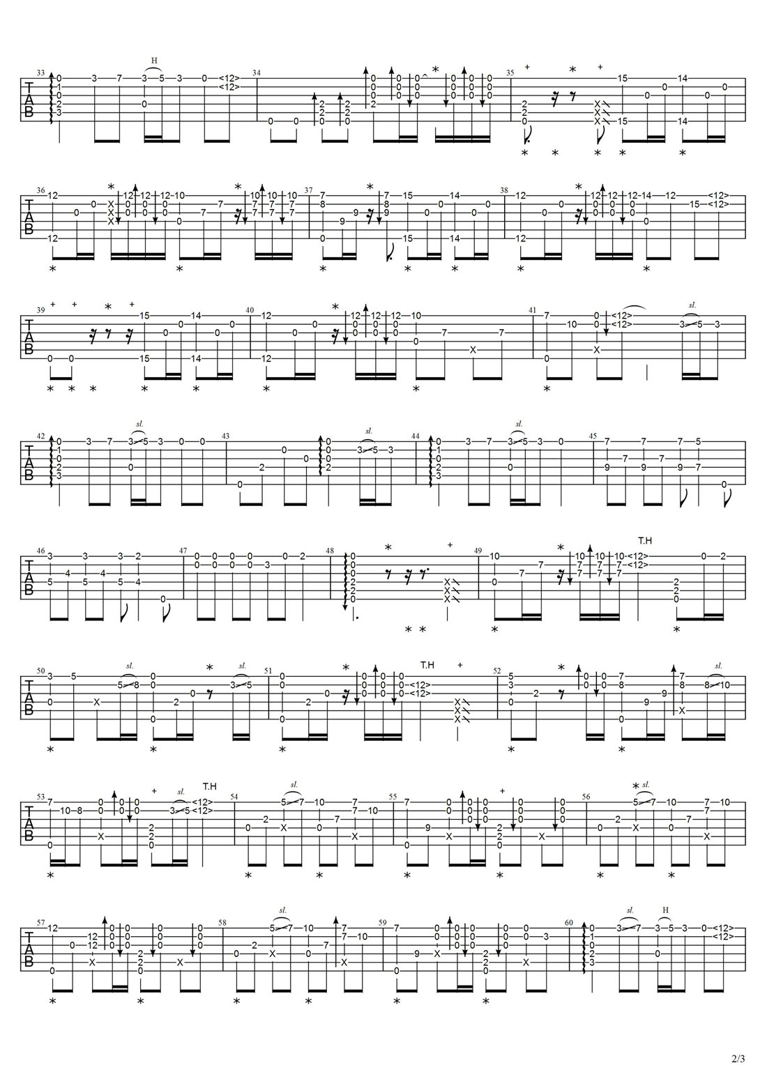 最怕吉他譜_張學(xué)友_C調(diào)指彈/獨(dú)奏譜_當(dāng)愛變成習(xí)慣國語版_圖譜2