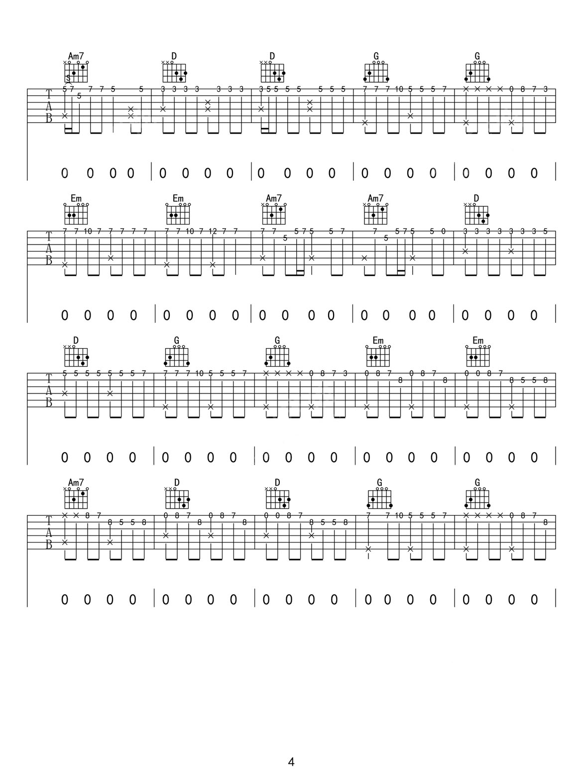 夢(mèng)特別嬌吉他譜_回春丹_G調(diào)和弦彈唱譜_高清_圖譜4