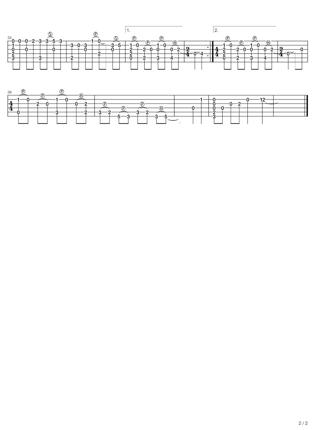 眼紅紅吉他譜_Twins_C調(diào)指彈/獨(dú)奏譜_高清重制_圖譜2