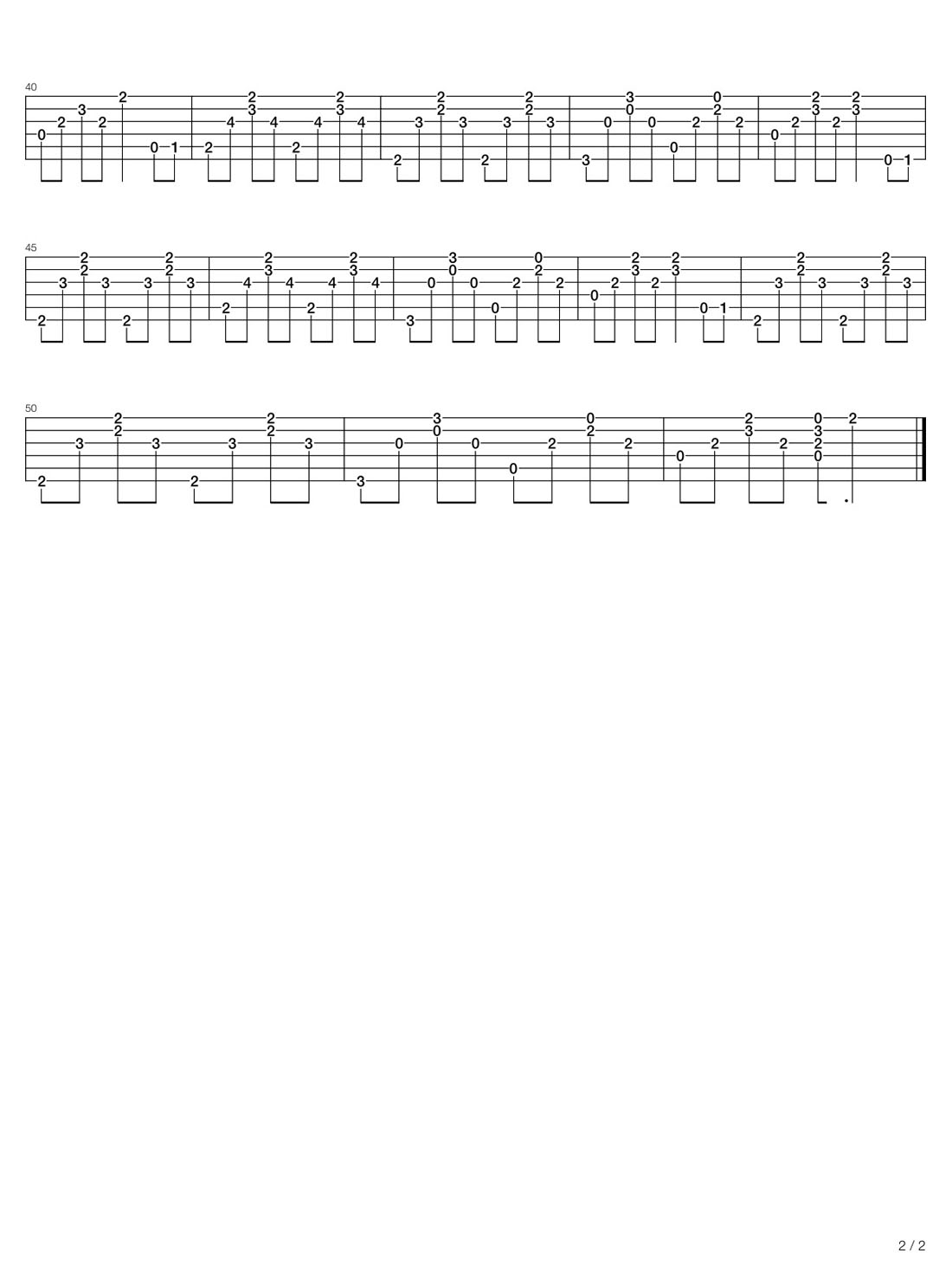 驪歌吉他譜_Gala樂隊(duì)_C調(diào)指彈/獨(dú)奏譜_自扒高還原_圖譜2