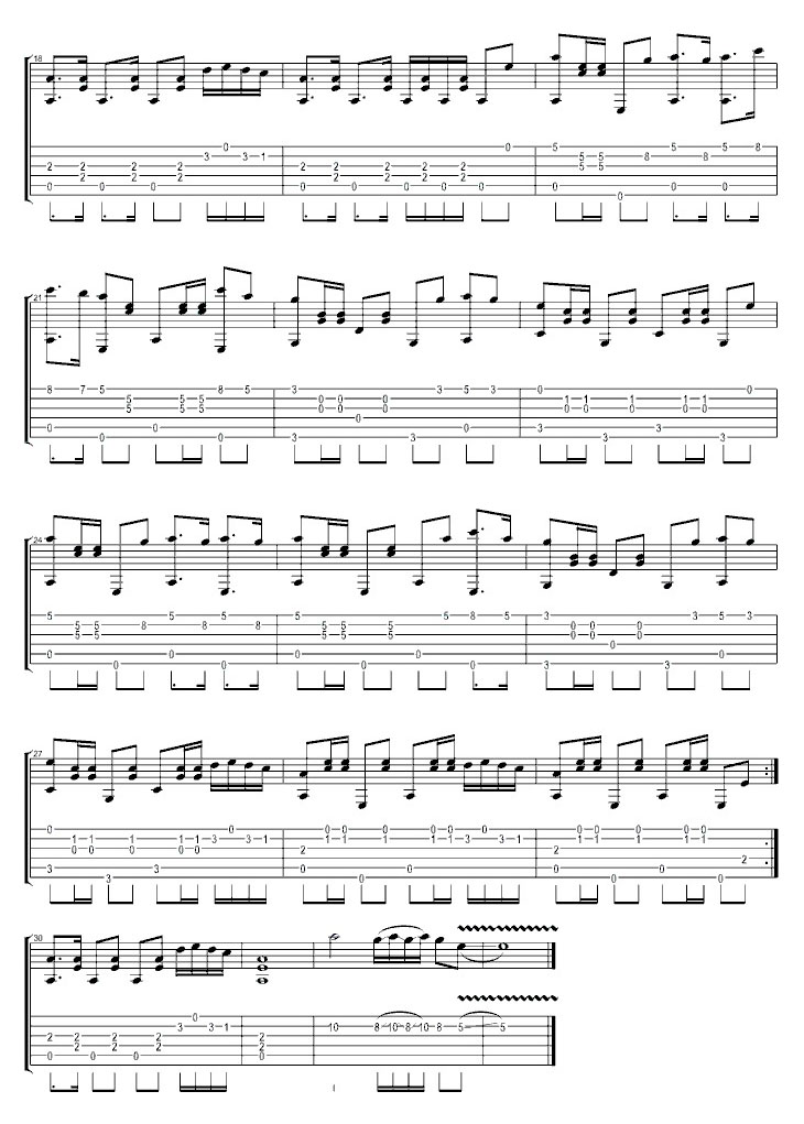 老鷹之歌吉他譜_世界名曲_G調(diào)指彈/獨(dú)奏譜_秘魯民歌_圖譜2