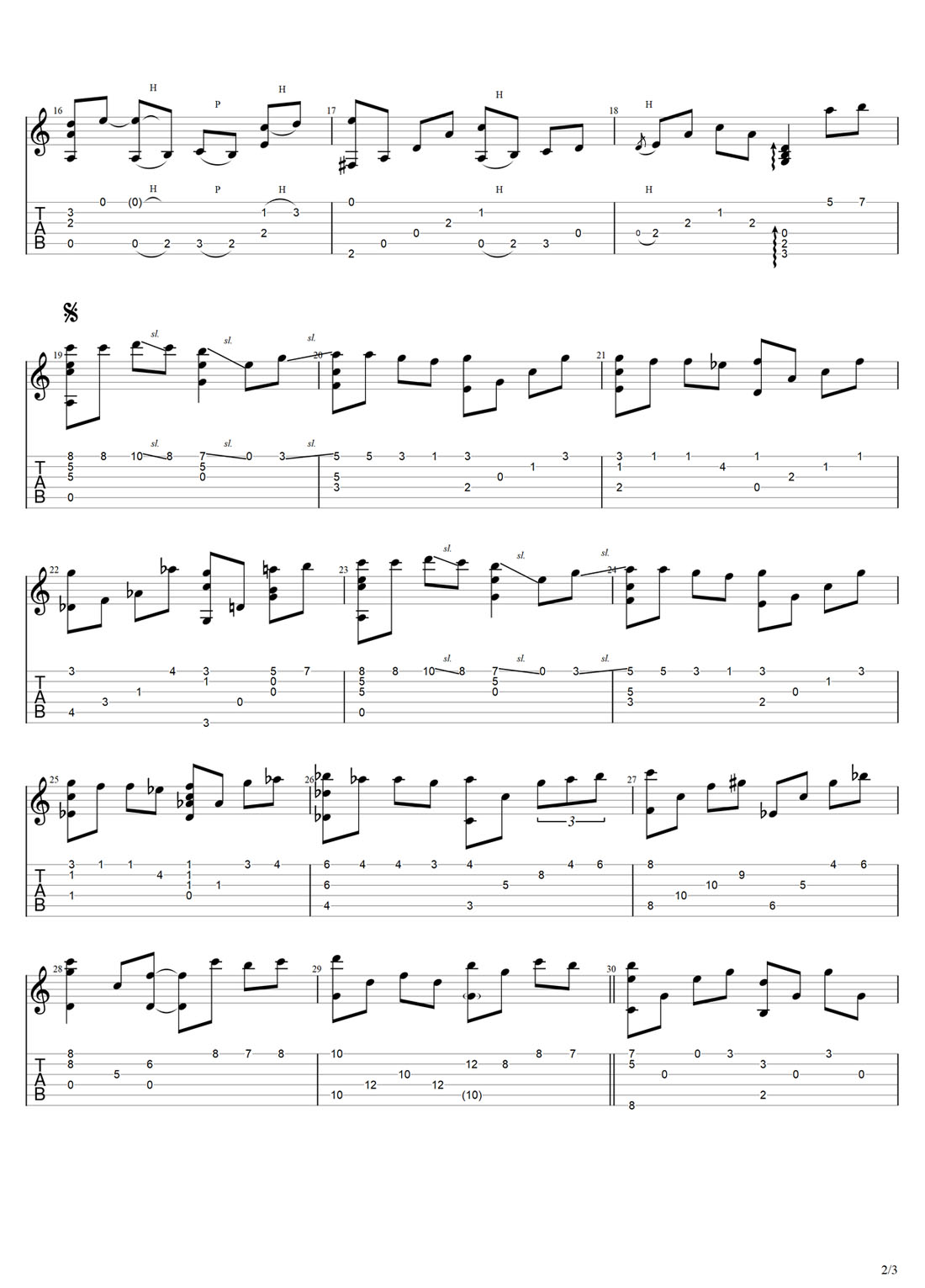 那個(gè)夏天吉他譜_木村弓_C調(diào)指彈/獨(dú)奏譜_千與千尋_圖譜2