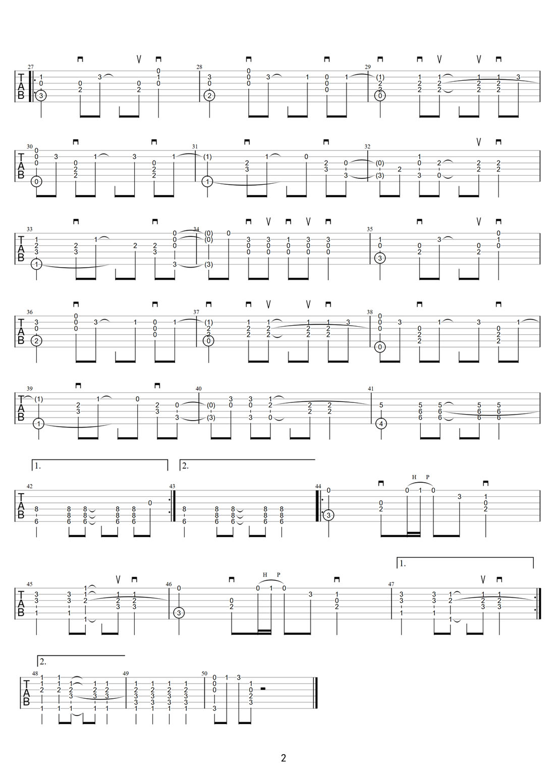 Butterfly吉他譜_和田光司_C調指彈/獨奏譜_數碼寶貝進行曲_圖譜2