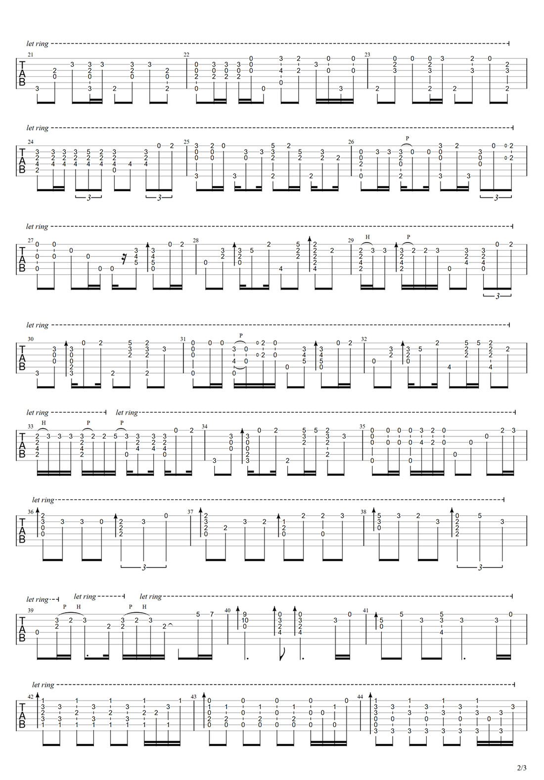 分手快樂(lè)吉他譜_梁靜茹_C調(diào)指彈/獨(dú)奏譜_簡(jiǎn)單版_圖譜2