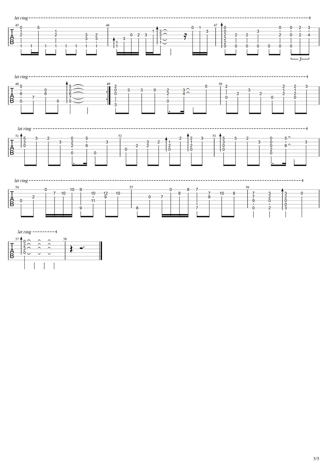 分手快樂(lè)吉他譜_梁靜茹_C調(diào)指彈/獨(dú)奏譜_簡(jiǎn)單版_圖譜3