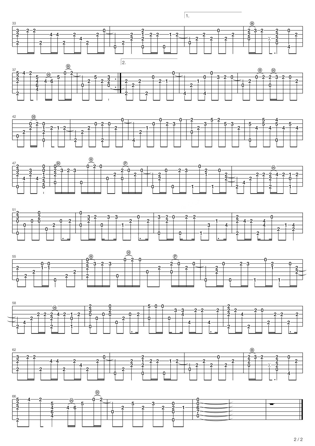 向日葵的約定(ひまわりの約束)吉他譜_秦基博_C調(diào)指彈/獨(dú)奏譜_伴我同行主題曲_圖譜2
