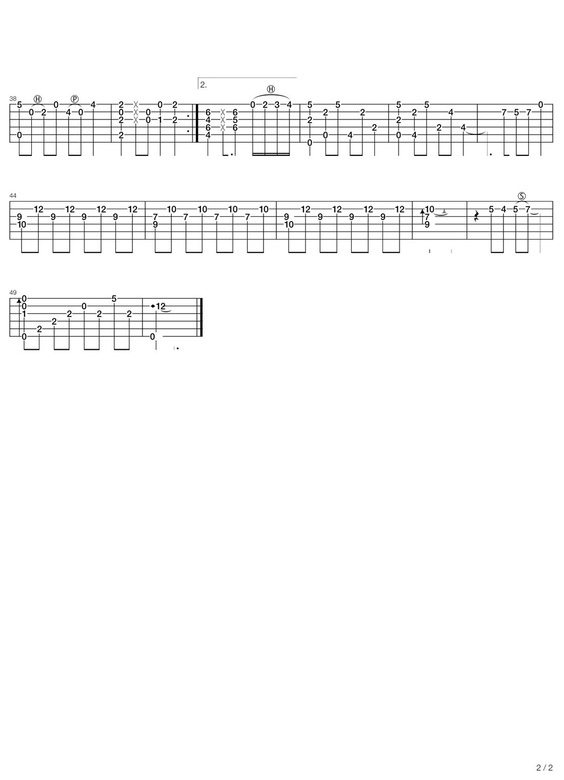 我在那一角落患過傷風吉他譜_馮曦妤_C調指彈/獨奏譜_老歌新編_圖譜2