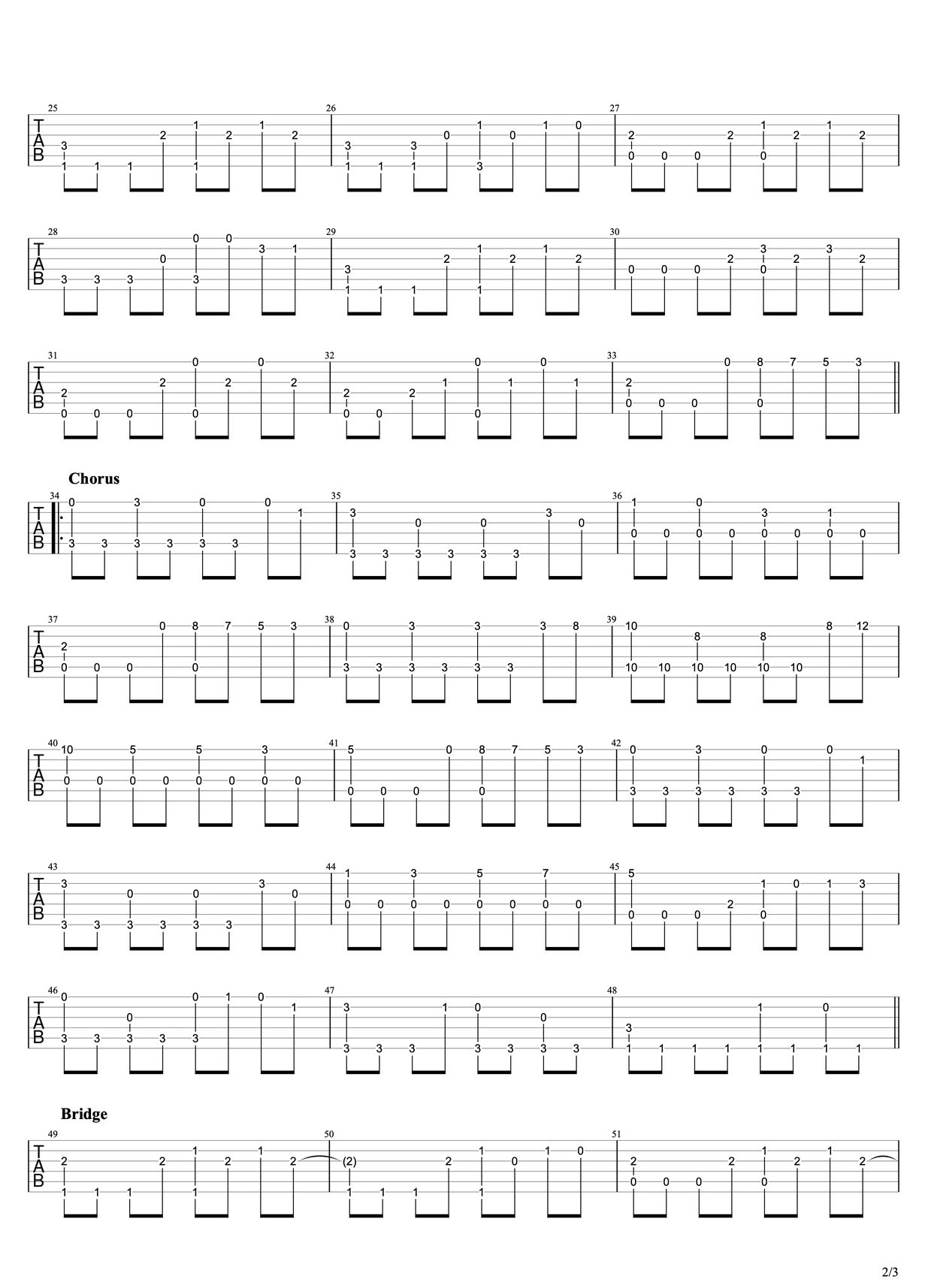 Victory吉他譜_Two Steps From Hell_C調(diào)指彈/獨奏譜_圖譜2