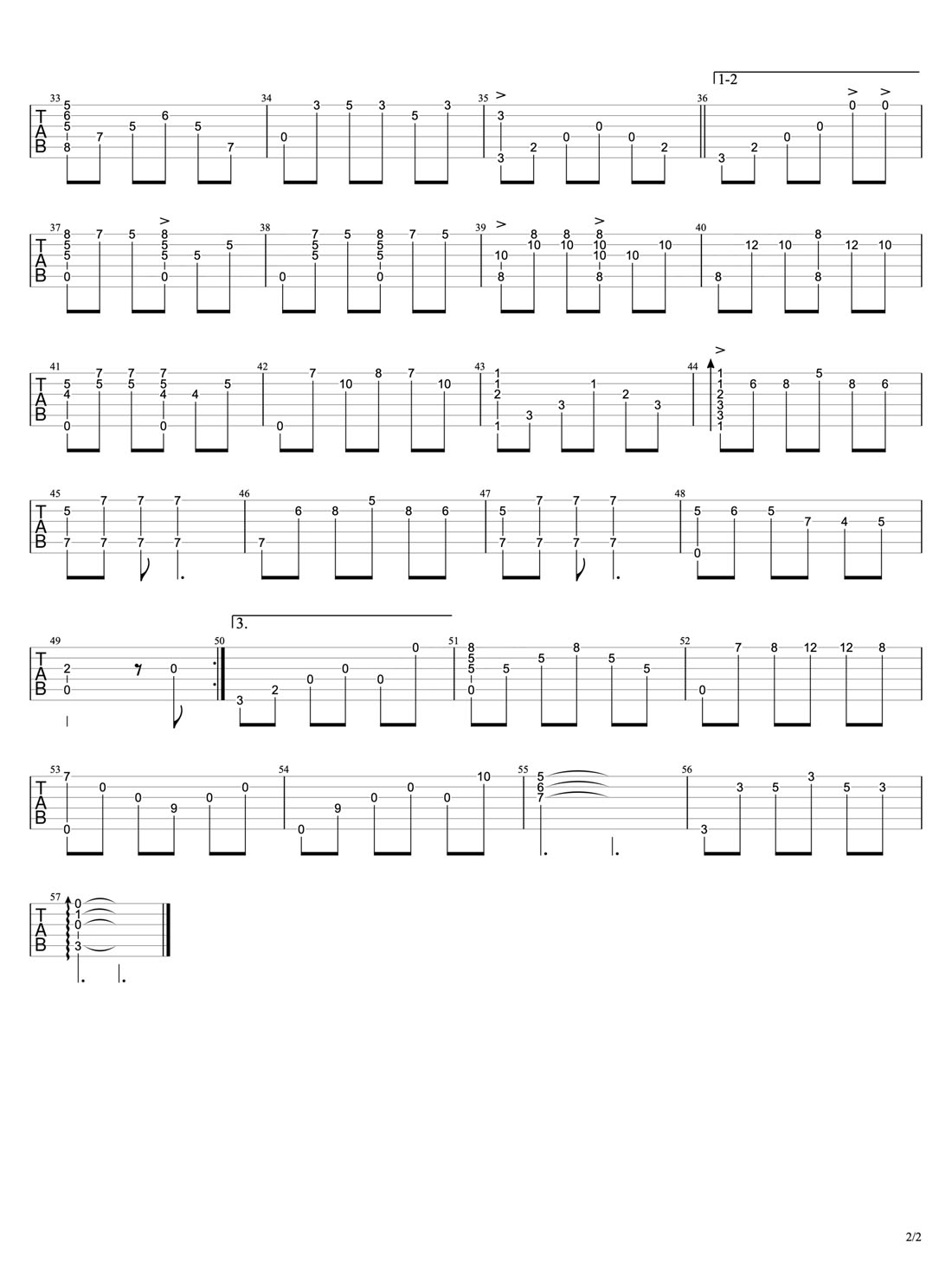 Anna in the Mirror(鏡中的安娜)吉他譜_Nicolas de Angelis_C調指彈/獨奏譜_高清_圖譜2