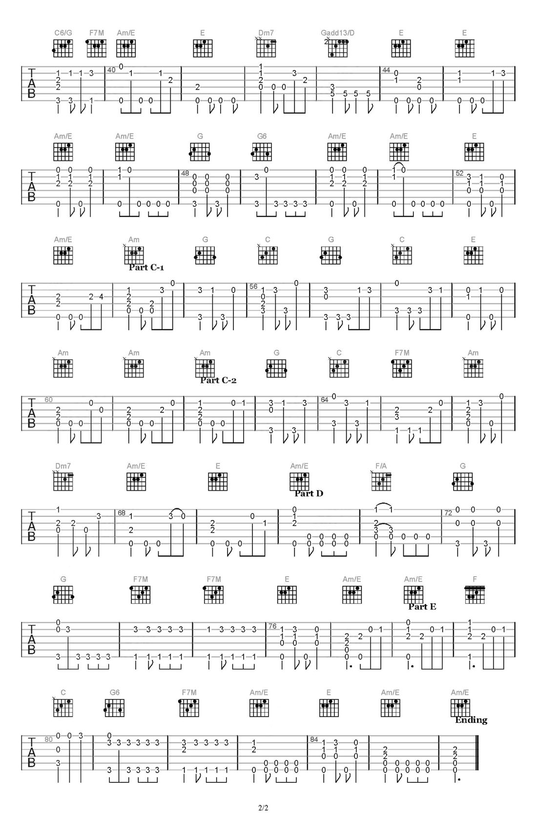 加勒比海盜He is a Pirate吉他譜_鄭成河_C調(diào)和弦彈唱譜_圖譜2