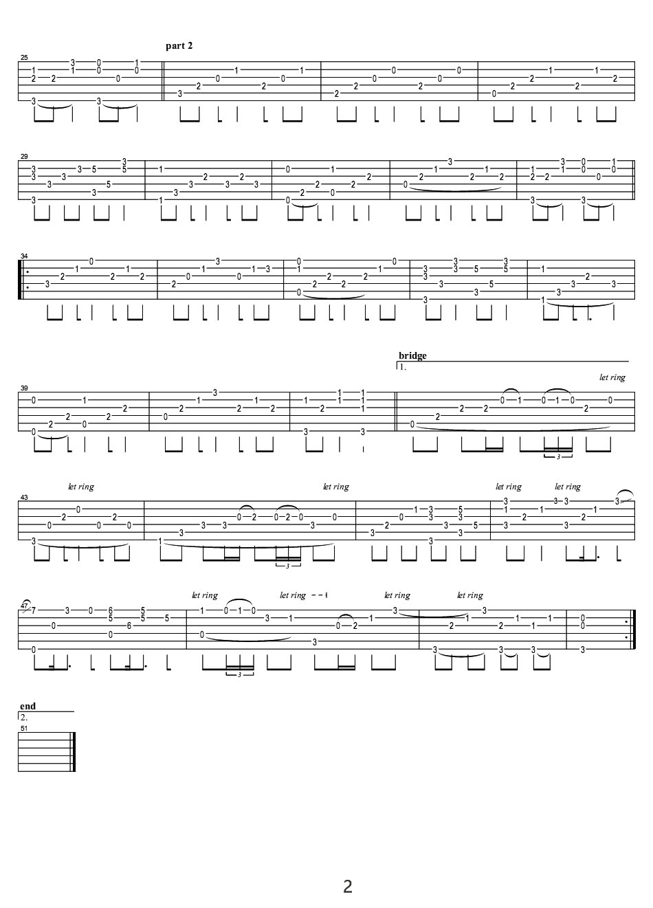 會不會吉他譜_陳綺貞_C調(diào)指彈/獨奏譜_重制版_圖譜2