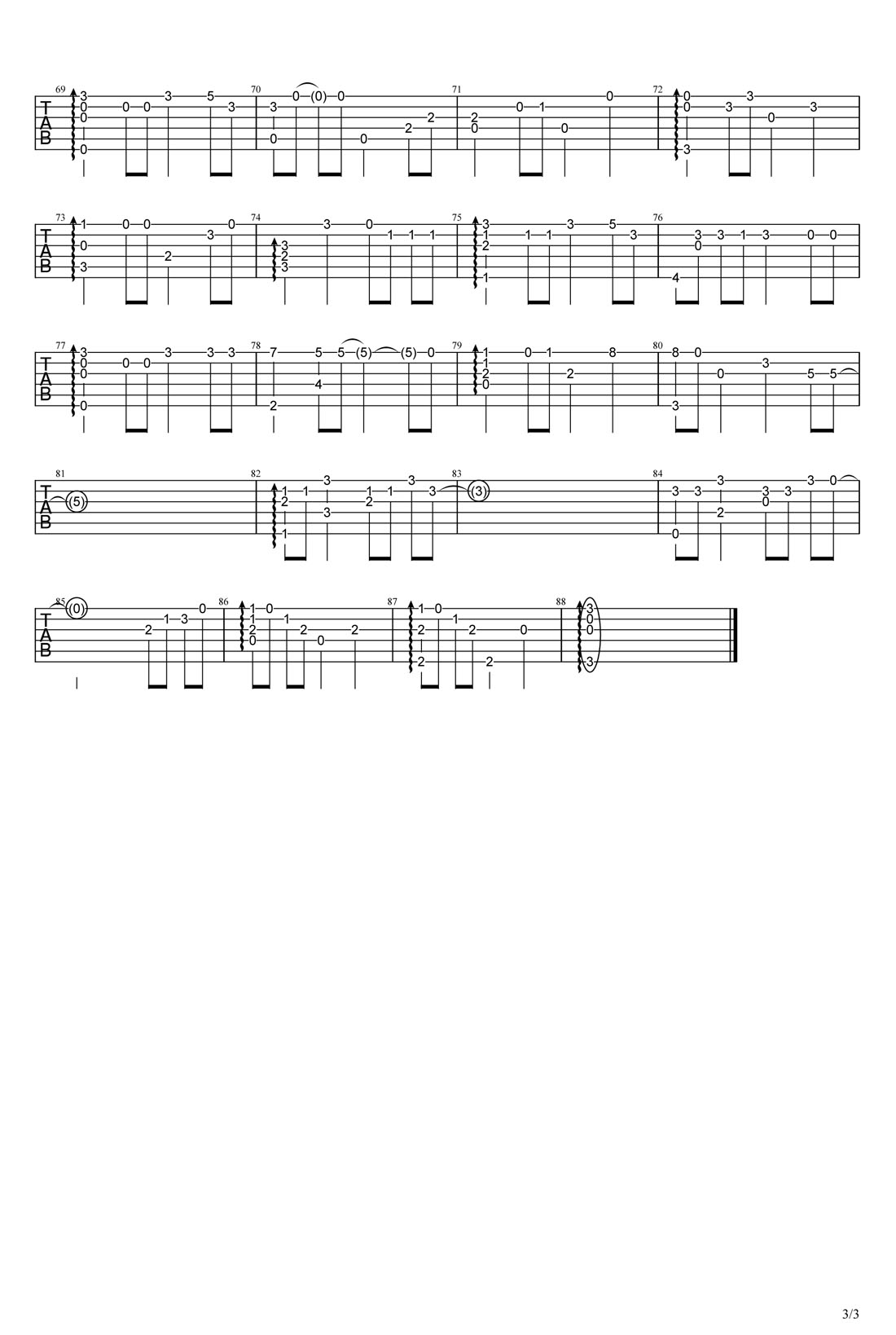 會不會吉他譜_劉大壯_D調指彈/獨奏譜_高清_圖譜3