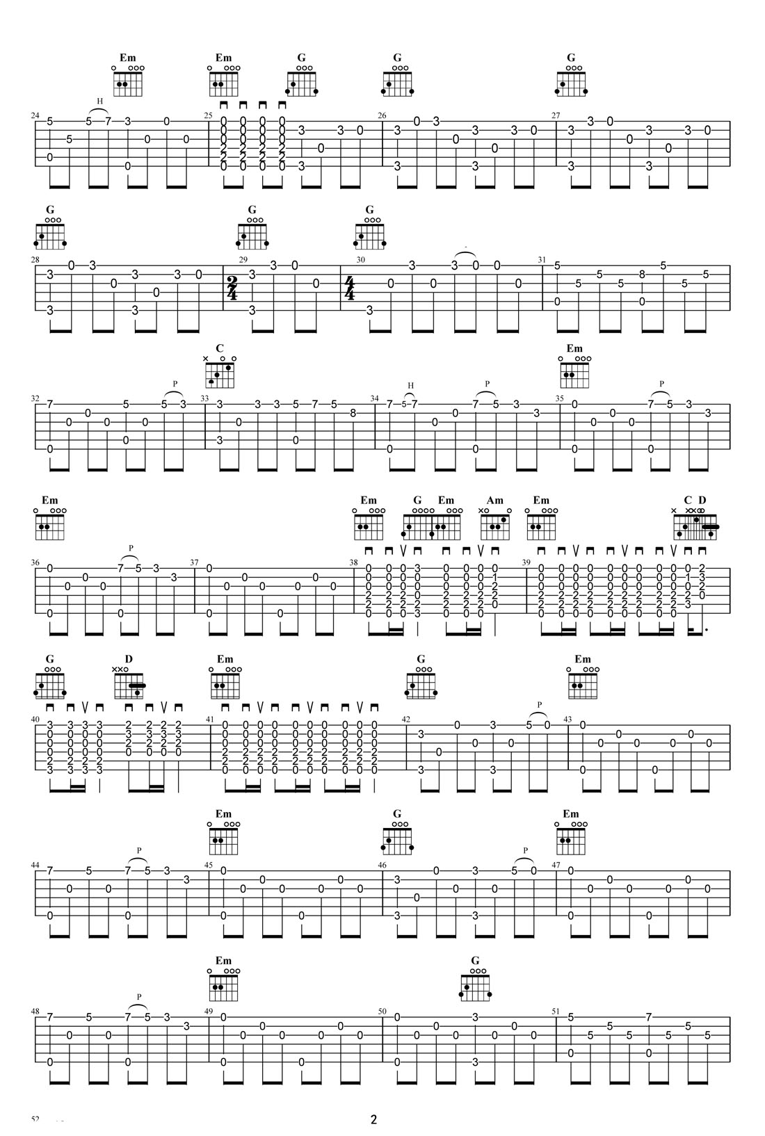 千年等一回吉他譜_高勝美_C調(diào)指彈/獨(dú)奏譜_新白娘子傳奇主題曲_圖譜2