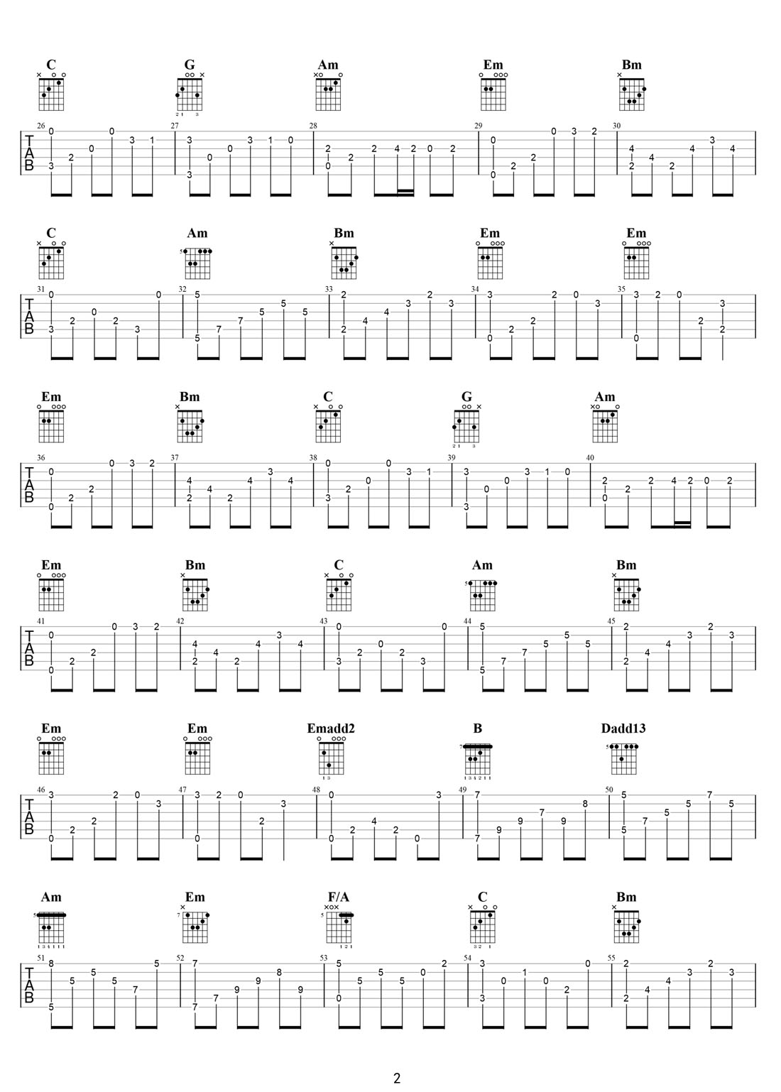 羅密歐與朱麗葉吉他譜_威廉莎士比亞_G調指彈/獨奏譜_高清重制版_圖譜2