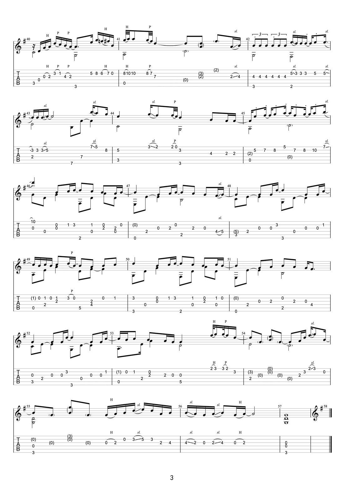 忽然之間吉他譜_莫文蔚_C調(diào)指彈/獨奏譜_高清新編_圖譜3