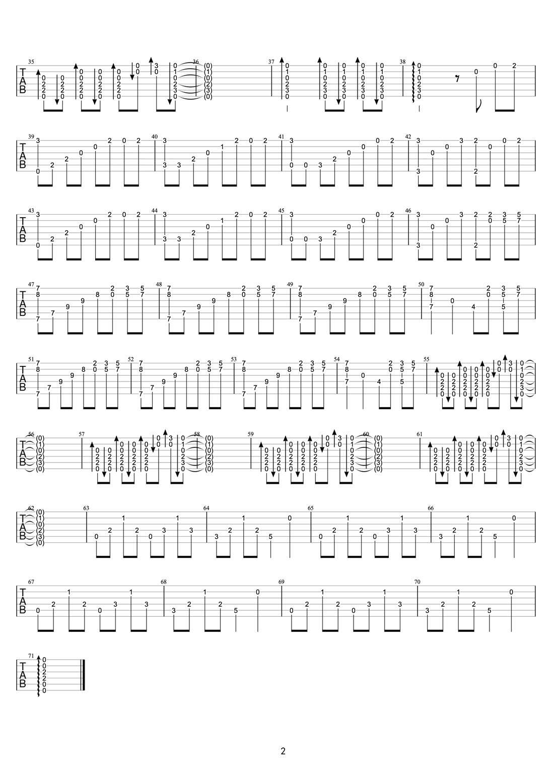 Promise吉他譜_山崗晃_C調(diào)指彈/獨(dú)奏譜_寂寞領(lǐng)2游戲插曲_圖譜2