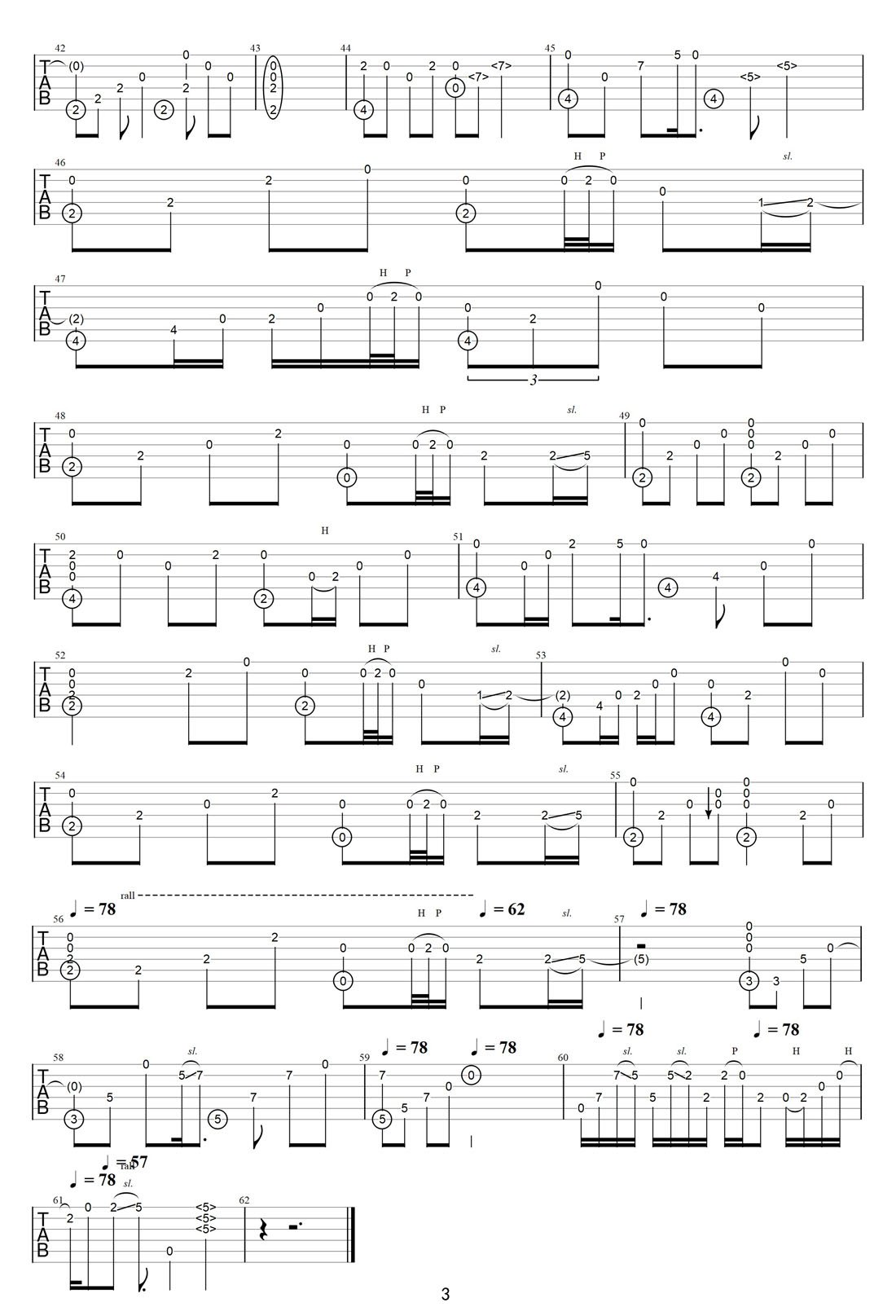 茉莉花吉他譜_何仿_C調(diào)指彈/獨(dú)奏譜_完美版_圖譜3