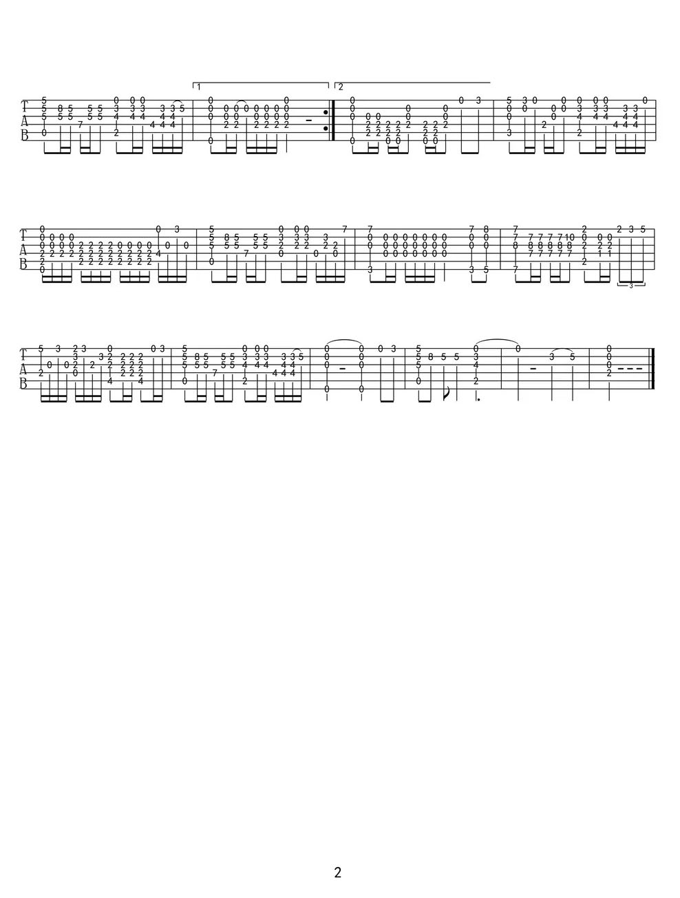 離歌吉他譜_信樂團_G調指彈/獨奏譜_高清重制版_圖譜2