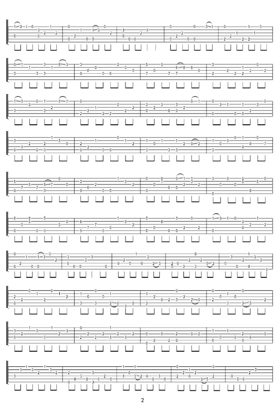 天若有情吉他譜_袁鳳英_C調(diào)指彈/獨奏譜_高清重制版_圖譜2