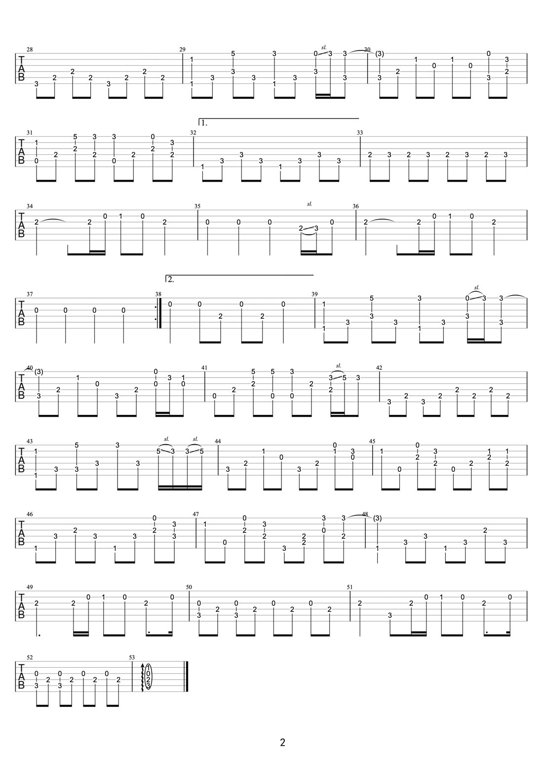唯一吉他譜_王力宏_C調(diào)指彈/獨(dú)奏譜_高清新編_圖譜2