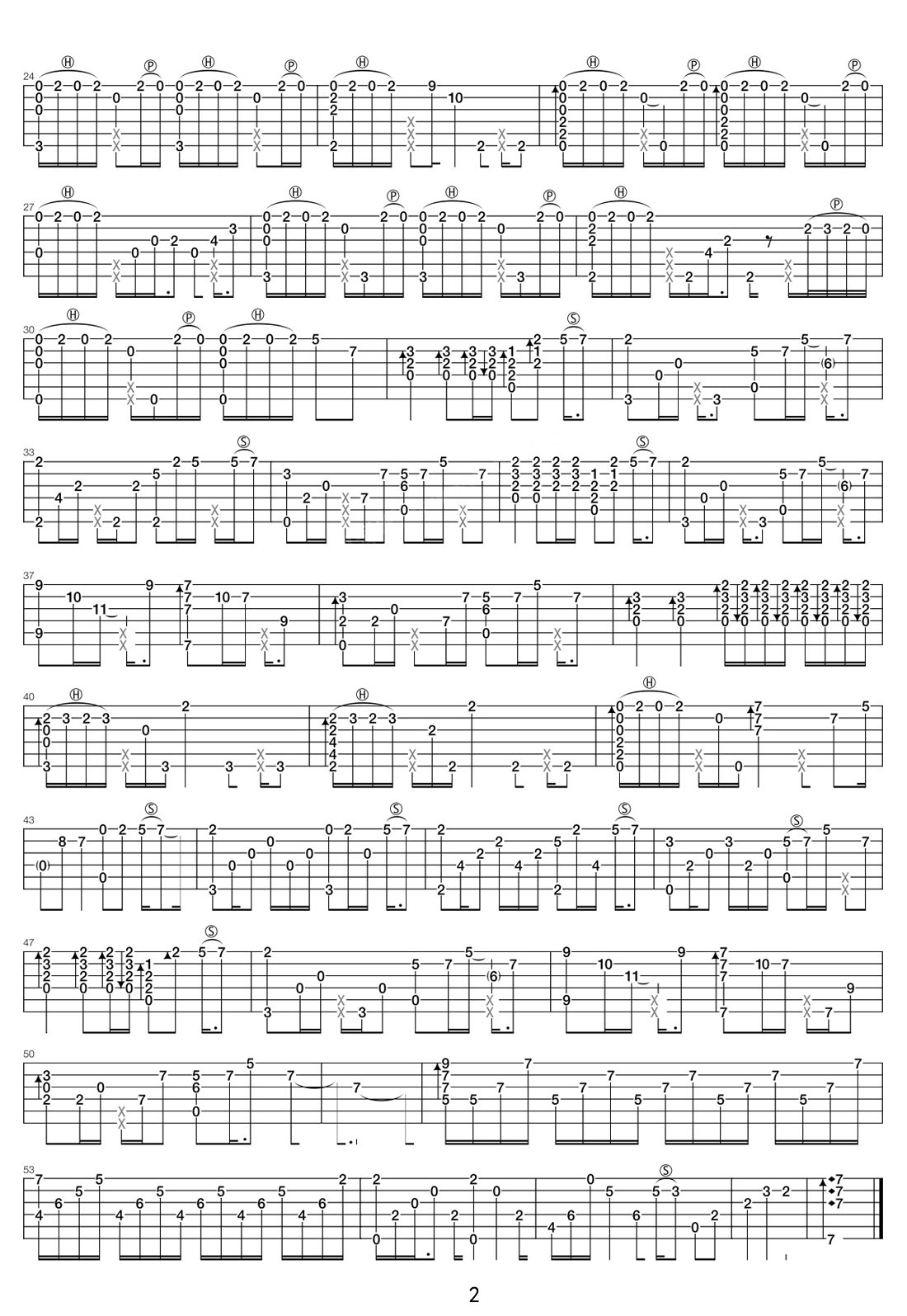 關(guān)鍵詞吉他譜_林俊杰_C調(diào)指彈/獨(dú)奏譜_新編_圖譜2