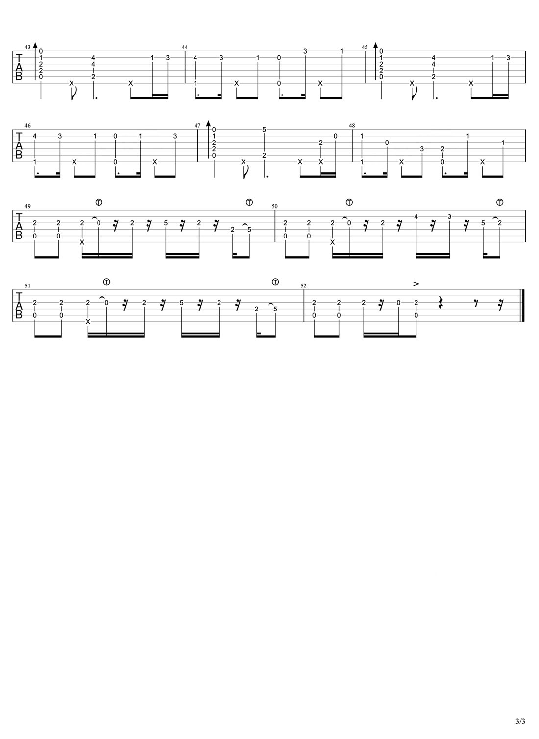 黃金之風(fēng)(黃金の風(fēng))吉他譜_荒木飛呂彥_C調(diào)指彈/獨奏譜_圖譜3